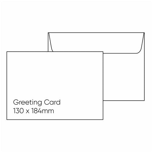Greeting Card Envelope (130 x 184mm) - Via Linen Pure White, Pack of 10