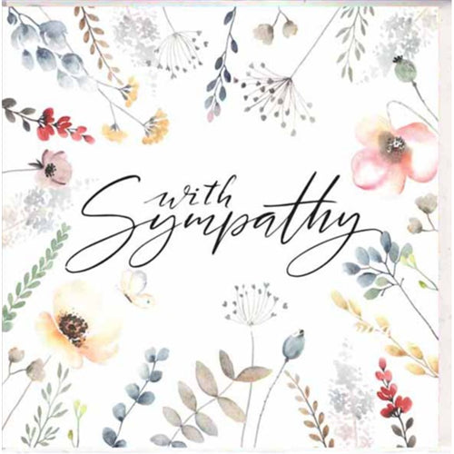 Paper Street Greeting Card - Floral With Sympathy