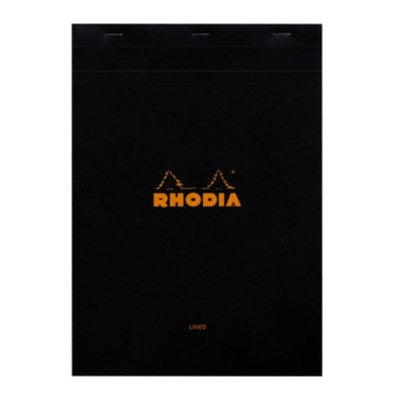 Rhodia #18 Notepad - Ruled (with Margins), A4, Black