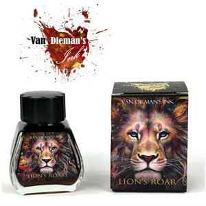 Van Dieman's Fountain Pen Ink - Feline Series, Lion's Roar, Shimmering, 30ml Bottle