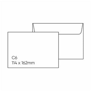 C6 Envelope (114x162mm) - Via Linen Pure White, Pack of 10