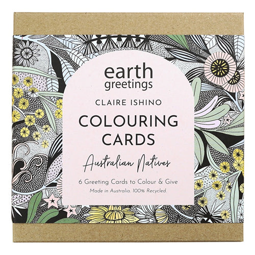 Earth Greetings Colouring Card Pack  - Australian Natives