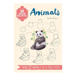 cover of book 10 step drawing animals