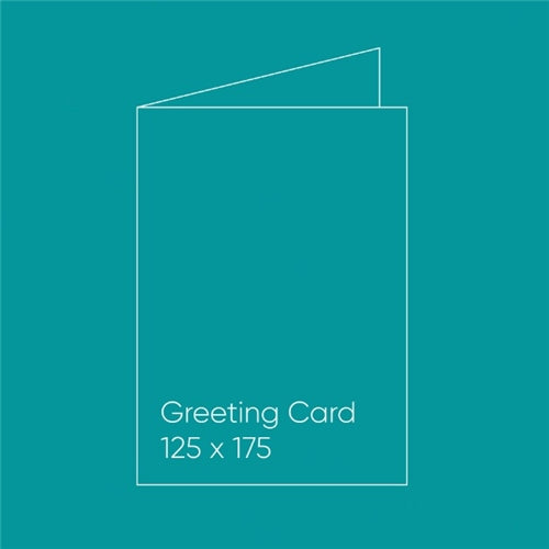 Blank Note Cards - 125 x 175mm, Folded, Astrtobright Terrestrial Teal, Pack of 15