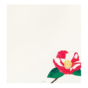 Midori Kami Letter Set - Paper Series - Winter, Camellia