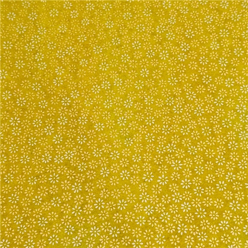 Chiyogami Paper - A4, Small Gold/Silver Flowers on Green Background