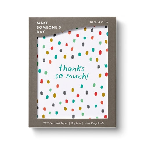 Compendium Compendium Thank You Note Card Set - Confetti