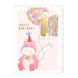 Rosanna Rossi Greeting Card - 1st Birthday, Girl