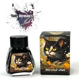 Van Dieman's Fountain Pen Ink - Feline Series, Mad Half Hour, Shimmering, 30ml Bottle