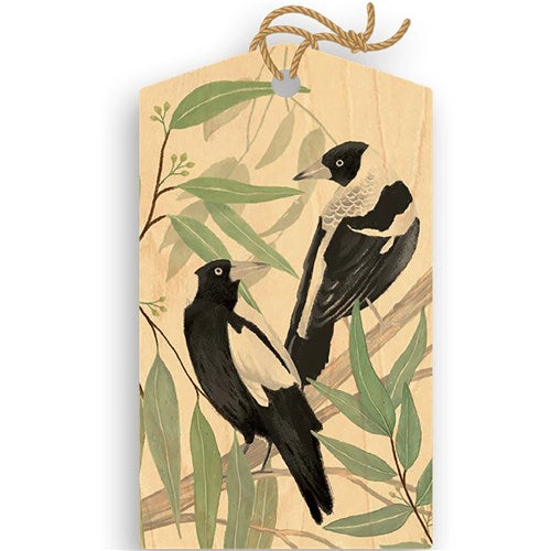 Greenigo Wood Gift Tag  - Magpies Warbling