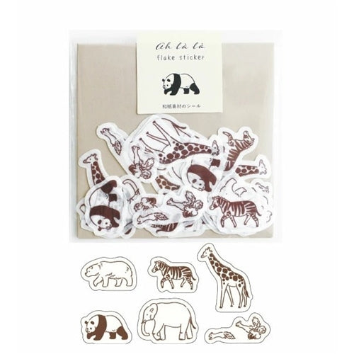 El Commun Ah là là Flake Sticker Set - Animals, Pack of 24