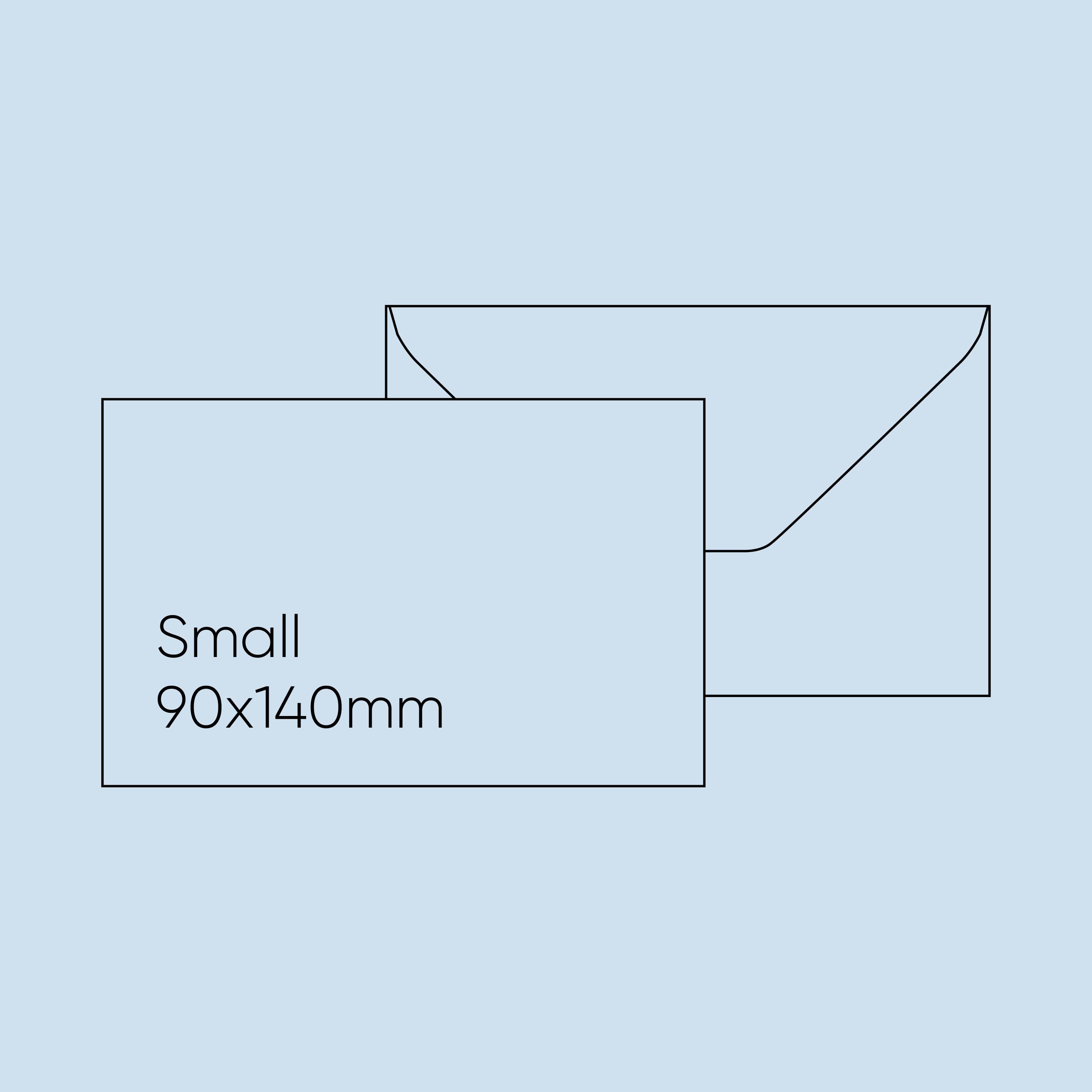 Etrusca Etrusca Envelope - Blue, Small (90 x 140mm)