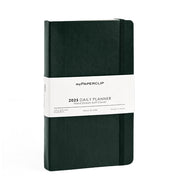 myPaperclip 2026 myPAPERCLIP Vegan Leather Daily Planner - A5 Slim, Softcover, Green