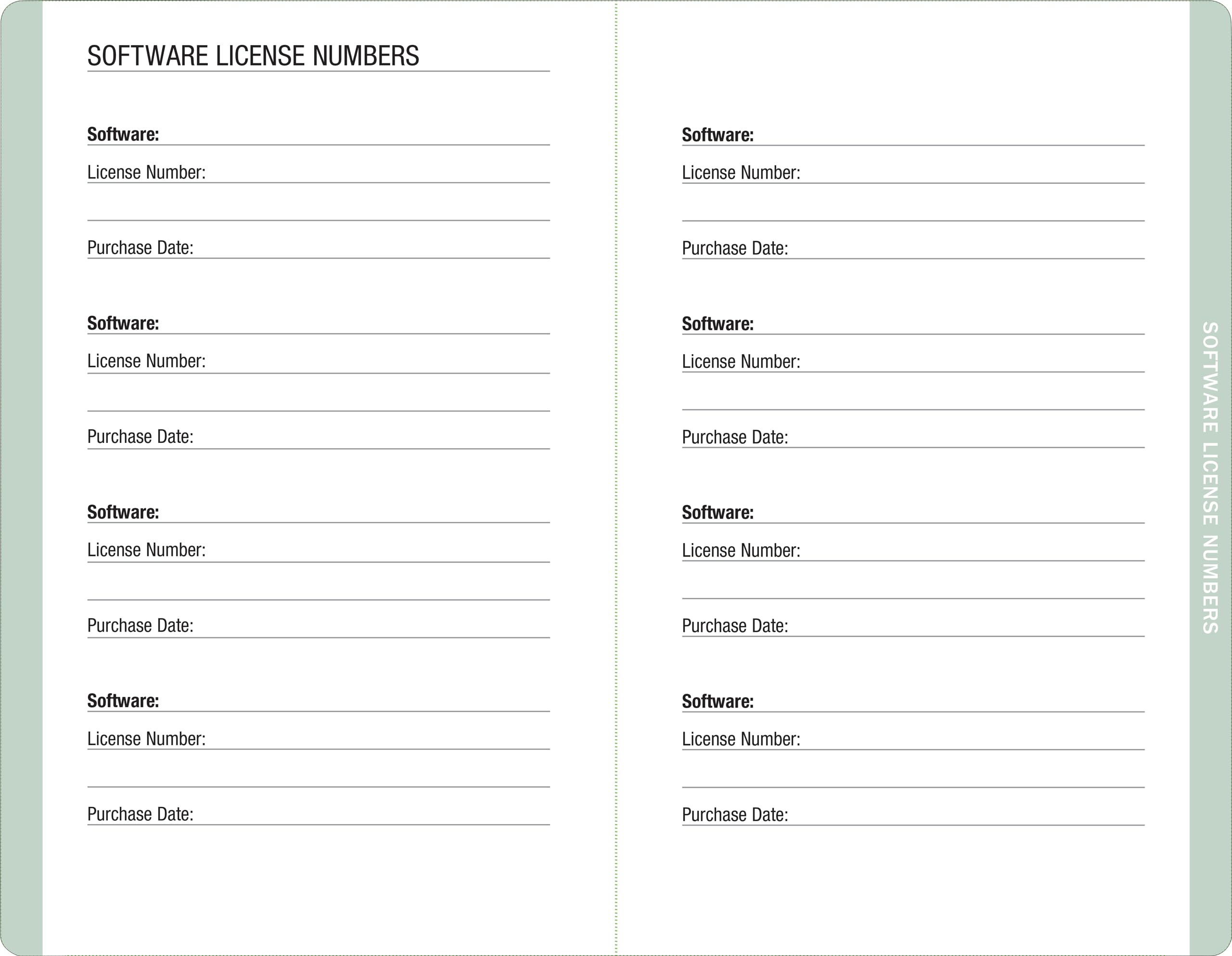 Peter Pauper Press Internet Address & Password Logbook - Eucalyptus