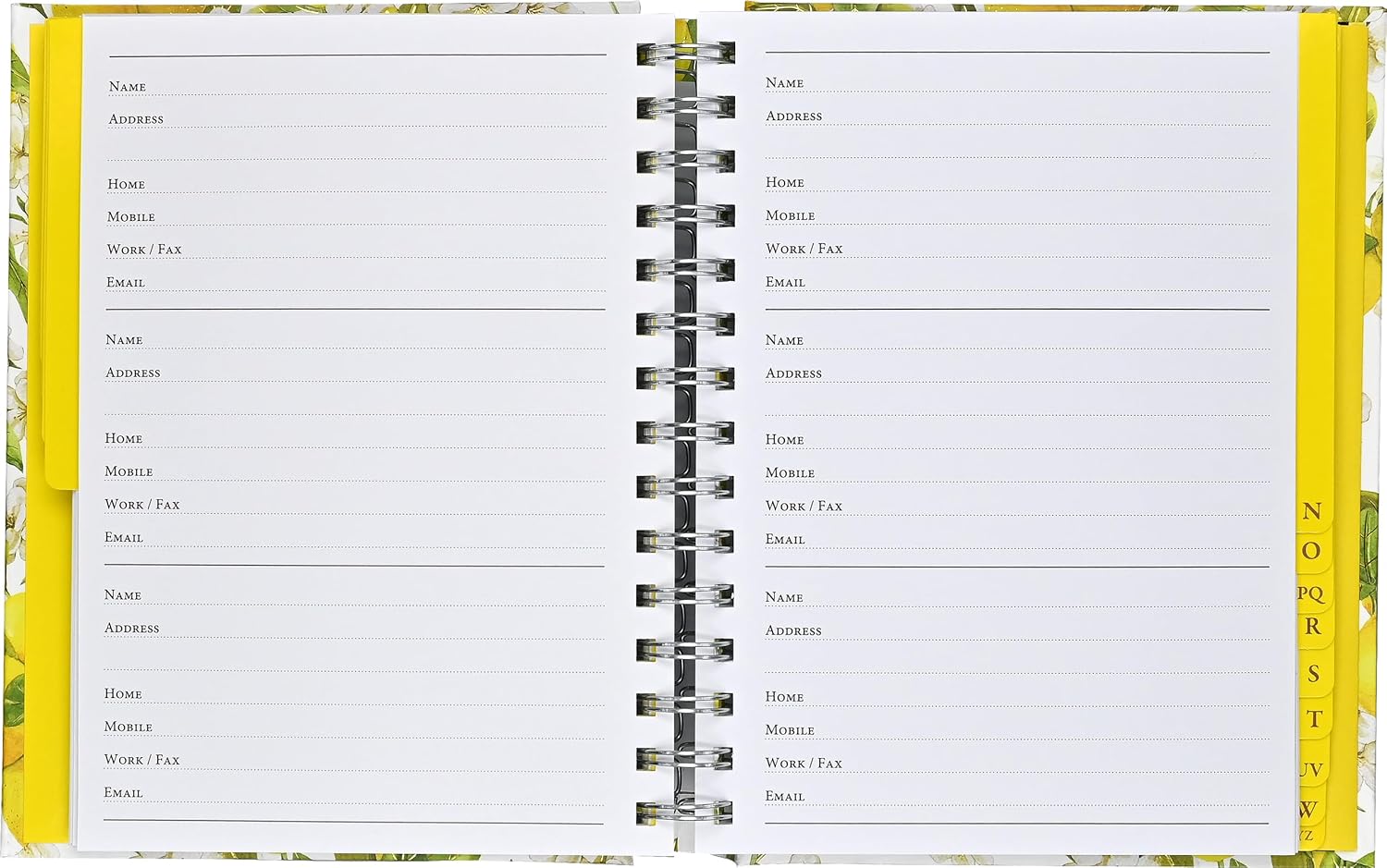 Peter Pauper Press Peter Pauper Press Address Book - Large, Amalfi Lemons