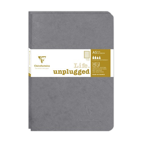 Clairefontaine Essentials Stapled Twin Set Notebooks - A5, Ruled, Grey