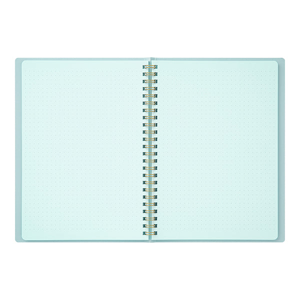 Midori MD Colour Ring Notebook - A5 Blue, Dot Grid