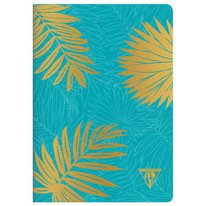 Clairefontaine Sewn Spine Notebook - Neo Deco Collection, A5, Ruled, Turquoise