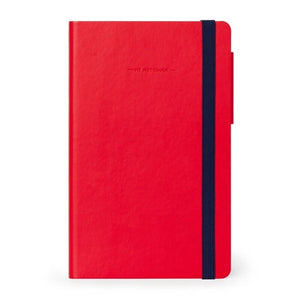 Legami My Notebook - Ruled, Medium, Red Passion