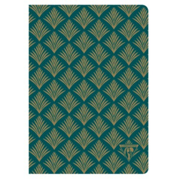 Clairefontaine Sewn Spine Notebook - Neo Deco Collection, A5, Ruled, Emerald Green
