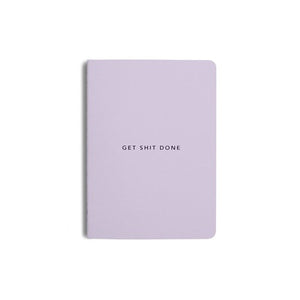 MiGoals Get Shit Done Notebook - A6, Minimal, Lilac