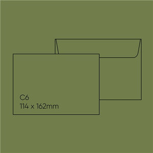 C6 Envelope (114x162mm) - Poptone Jellybean Green, Pack of 10