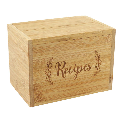 Bamboo Recipe Box Set