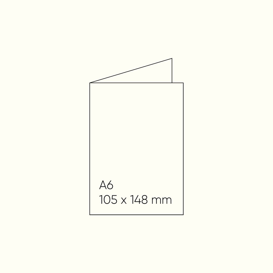 Blank Note Cards - A6 (105 x 148mm), Folded, Cream, Pack of 10