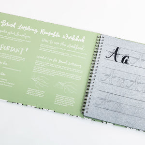 Reusable Brush Lettering Workbook