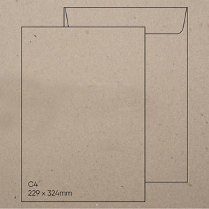 C4 Envelope (229 x 324mm) - Botany Natural, Single