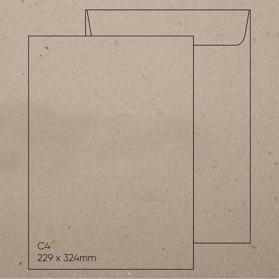 C4 Envelope (229 x 324mm) - Botany Natural, Single