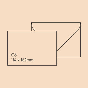 C6 Envelope (114x162mm) - Gmund Colors Matt 'Nude', Single