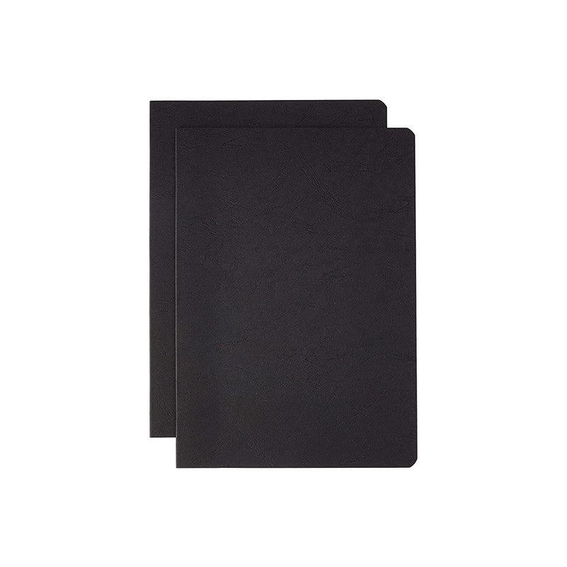 Clairefontaine Essentials Stapled Twin Set Notebooks - A5, Ruled, Black