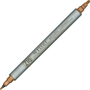 Kuretake Zig Writer Dual Tip Metallic Marker - Copper | Zig | Paperpoint Stationery South Melbourne