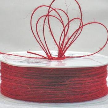 Jute Cord - Red (1mm x 100mtr)