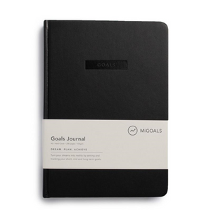 MiGoals Goals Journal - A5, Soft Cover, Black
