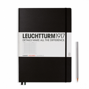 Leuchtturm1917 Notebook - Squared, A4, Black | Leuchtturm1917 | Paperpoint Stationery South Melbourne