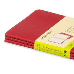 Moleskine Cahier Notebook - Plain, Pocket, Red