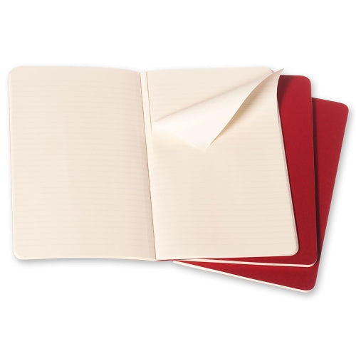 Moleskine Cahier Notebook - Ruled, Large, Red