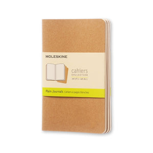 Moleskine Cahier Notebook - Plain, Pocket, Kraft
