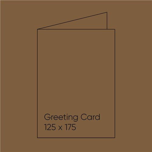 Blank Note Cards - 125 x 175mm, Folded, Environment Grocer Kraft, Pack of 15