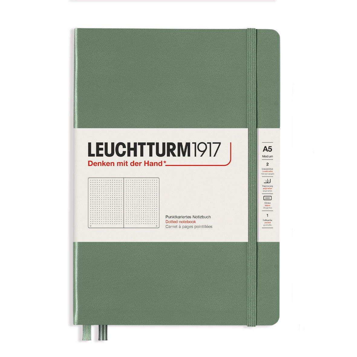 Leuchtturm1917 Leuchtturm1917 Notebook - Dotted, A5, Olive