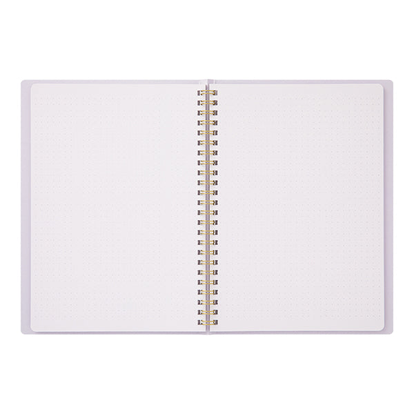 Midori Midori MD Colour Ring Notebook - A5, Purple, Dot Grid