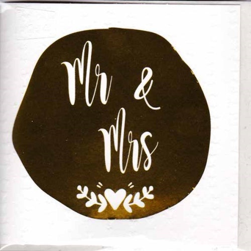 Paper Street Card Co. Paper Street Greeting Card - Mr & Mrs, Gold Foil Dot