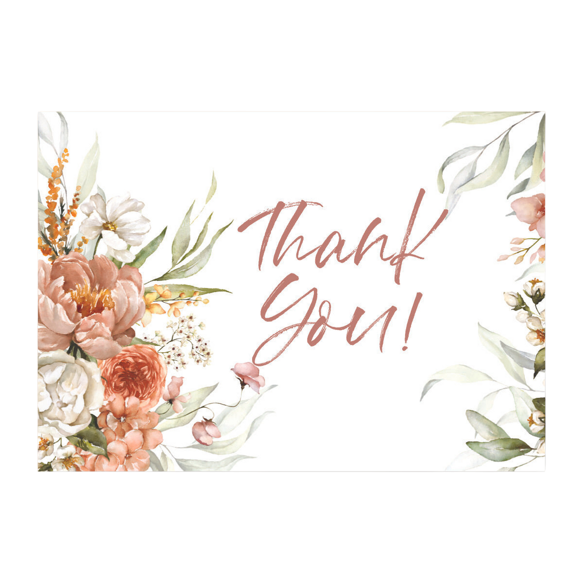 Paperstop Thank You Card Set - Floral Pink