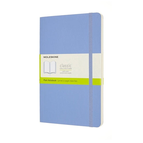 Moleskine Soft Cover Notebook - Plain, Large, Hydrangea Blue
