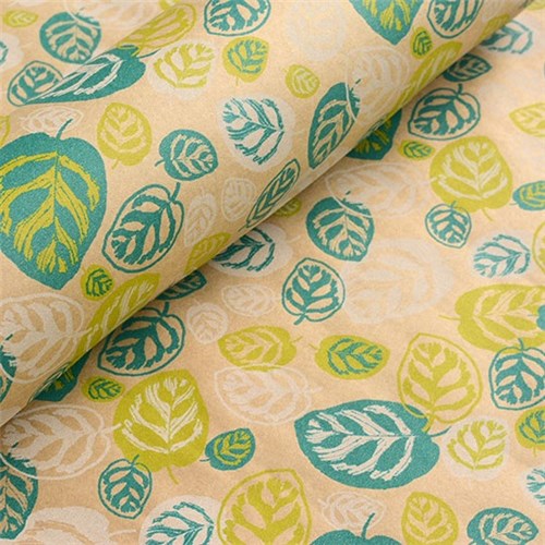 Kraft Gift Wrapping Paper - 50cm Calathea Jungle (Approx 3 mtrs)