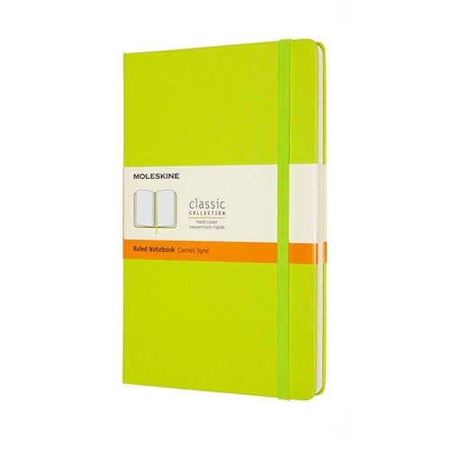 Moleskine Hard Cover Notebook - Ruled, Large, Lemon Green