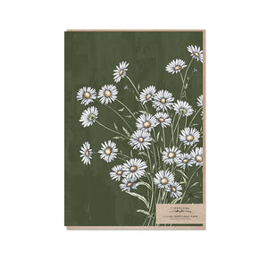 Typoflora Greeting Card - Floral Portrait, Daisies