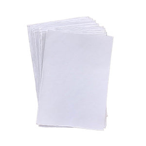 Handmade Deckle Edge Cotton Rag Paper - Invitation Size (120x180 mm), White